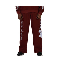 Flame origin sweatpants Maroon