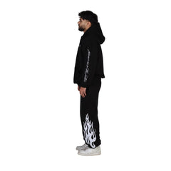 Black Flame Tracksuit | Comfortable & Stylish | Streetwear Style