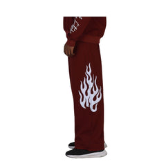 Flame origin sweatpants Maroon