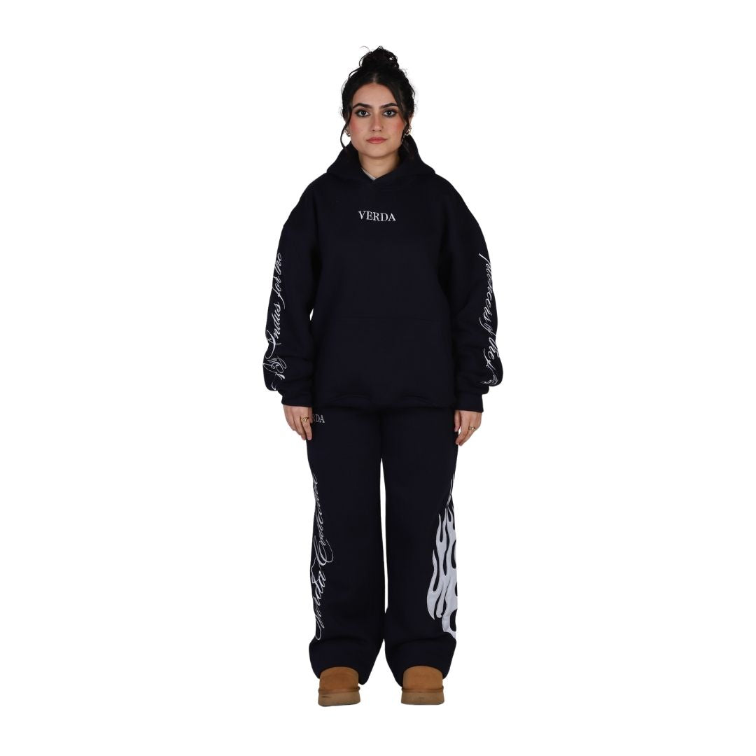 Navy Flame Tracksuit | Comfortable & Stylish | Streetwear Style