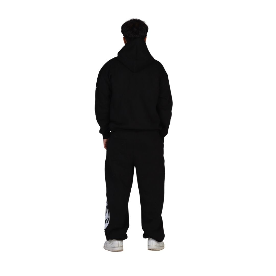 Black Flame Tracksuit | Comfortable & Stylish | Streetwear Style