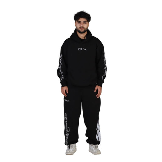 Black Flame Tracksuit | Comfortable & Stylish | Streetwear Style