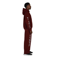 Maroon Flame Tracksuit | Comfortable & Stylish | Streetwear Style