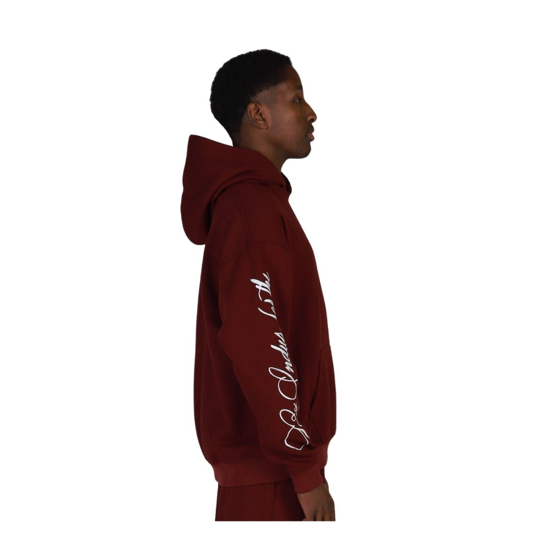 Scripted origin hoodie Maroon