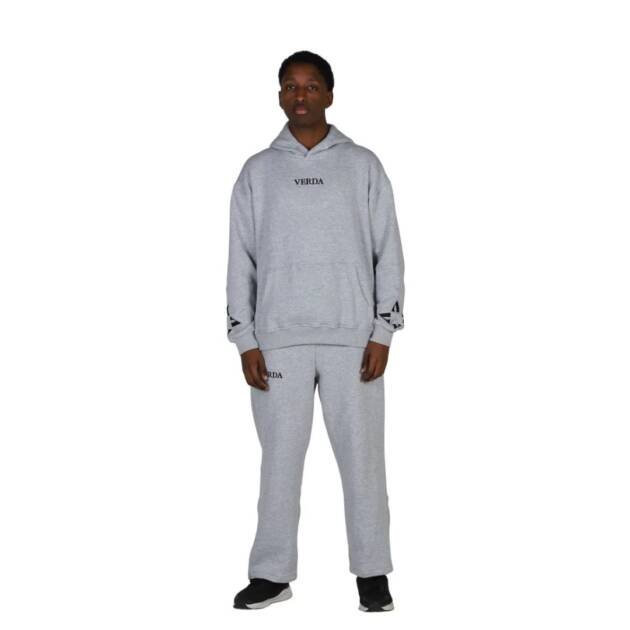 Georose Grey Tracksuit | Premium Fleece Hoodie & Fleece Pant Set | Unisex Streetwear Outfit