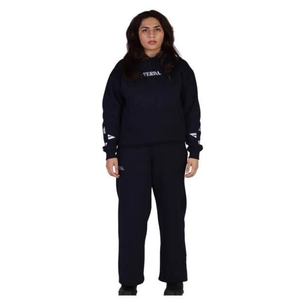 Georose Navy Tracksuit | Premium Fleece Hoodie & Fleece Pant Set | Unisex Streetwear Outfit