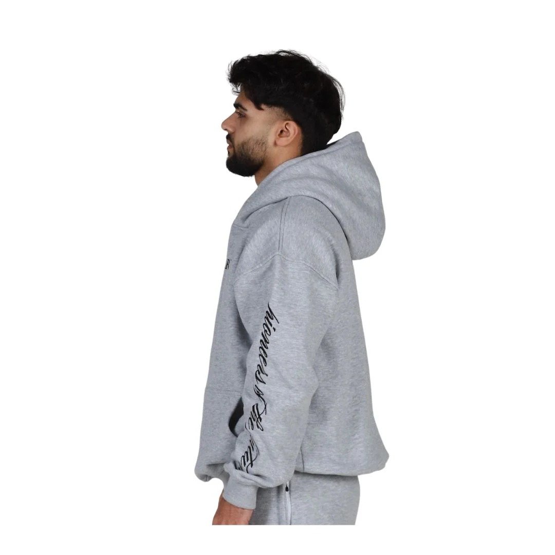 Scripted Origin Hoodie Grey | Premium Fleece Streetwear | Unisex Pullover for Everyday Comfort - Image 2
