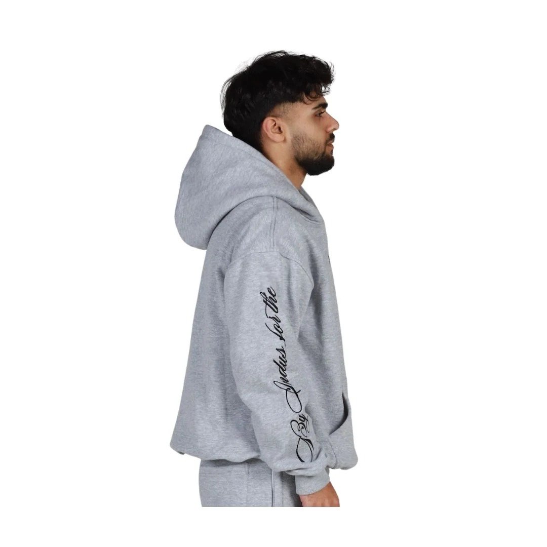 Scripted Origin Hoodie Grey | Premium Fleece Streetwear | Unisex Pullover for Everyday Comfort - Image 3
