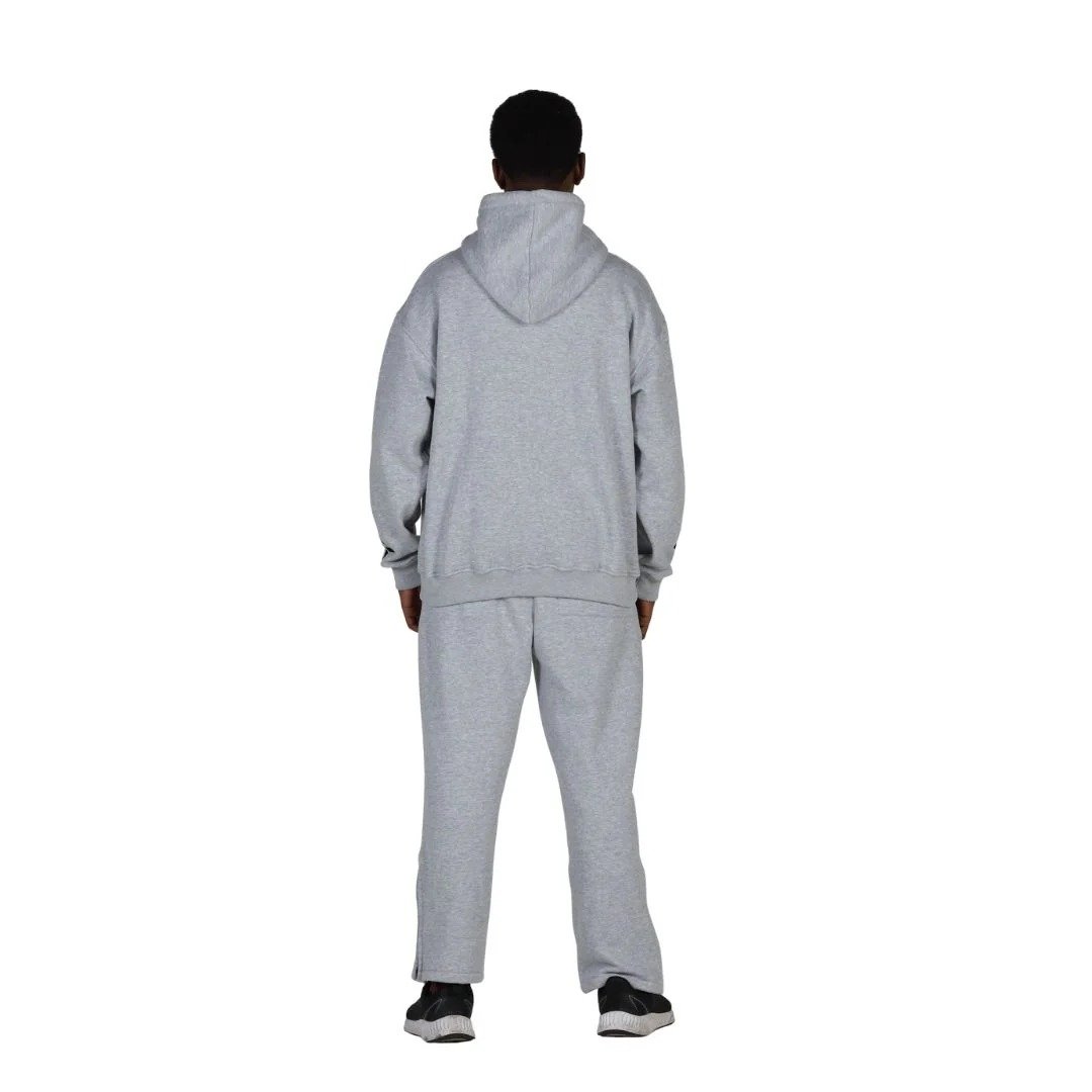 Georose Grey Tracksuit | Premium Fleece Hoodie & Fleece Pant Set | Unisex Streetwear Outfit - Image 3